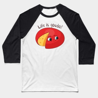 Life Is Good Gouda Baseball T-Shirt